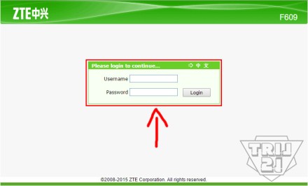 Cara Setting Password Administrator Router ZTE ZXHN F609 (indiHome) by TriL21 | Blog TriL21